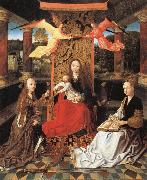 unknow artist Madonna and Child  Enthroned with SS.Catherine and Barbara painting
